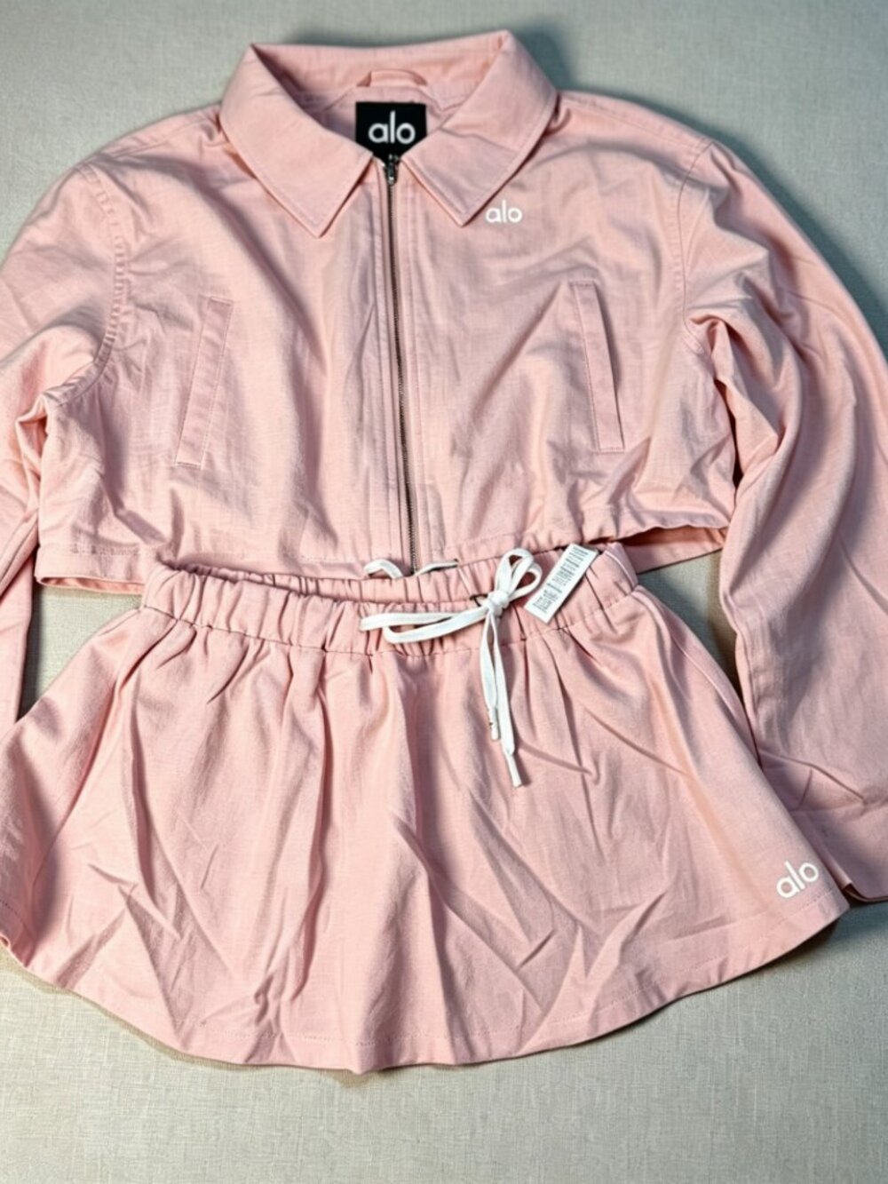Alo Yoga Pink Jacket & Skirt Set Size S